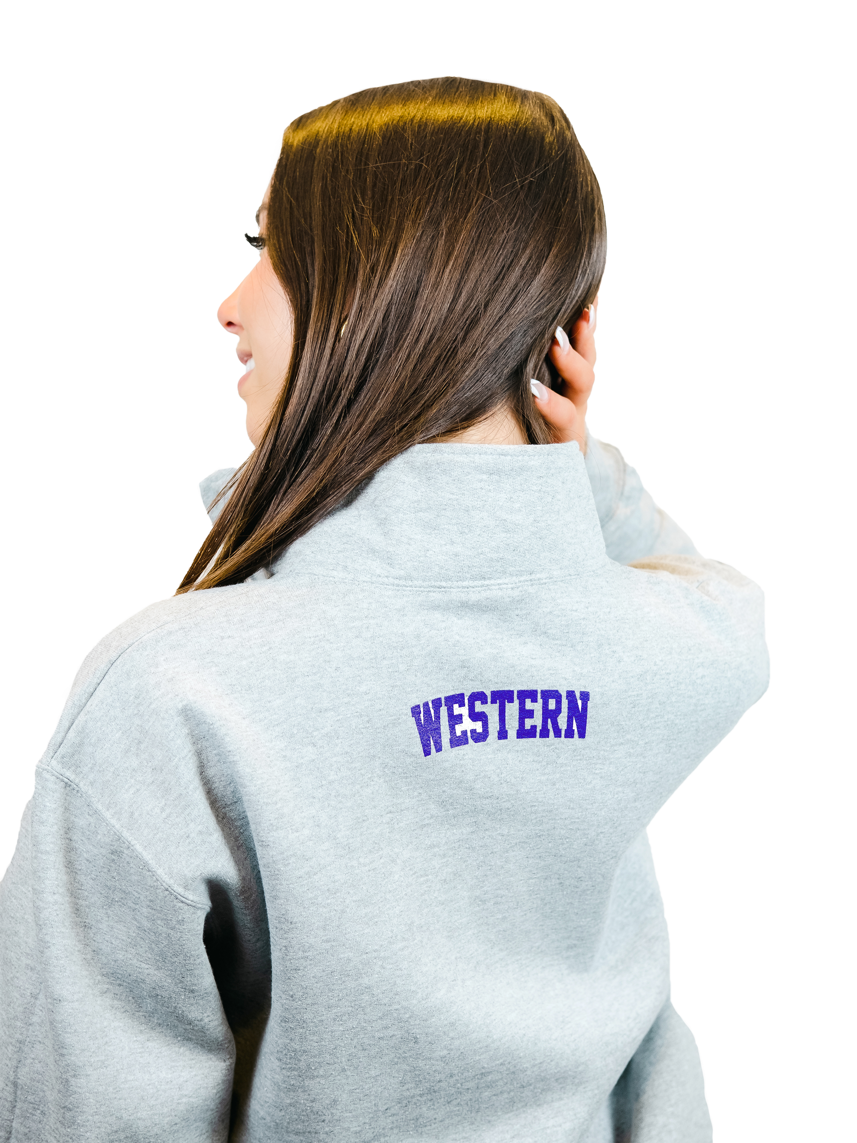 CHAMPION GREY 1/4 ZIP – The Purple Store