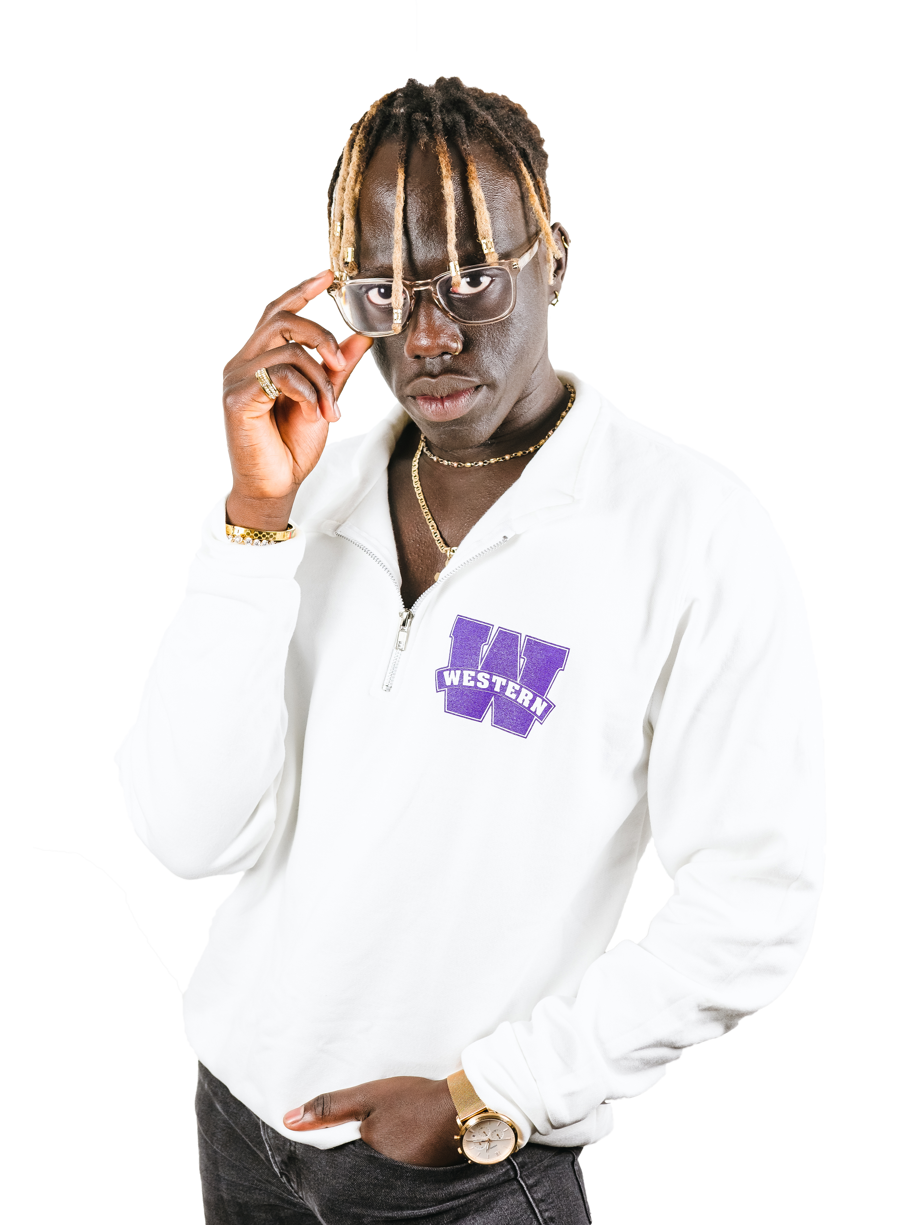JERICO 1/4 ZIP “BIG W” UNISEX SWEATER – The Purple Store