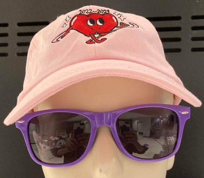 CHARLIE THE CHARITY HEART BASEBALL HAT